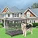 LUCKUP Heavy Duty Dog Cage Metal Kennel and Crate for Medium and Large Dogs, Pet Playpen with Four Wheels,Easy to Install,42 inch,Black