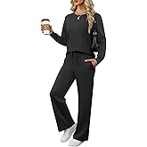 ANRABESS Women's 2 Piece Lounge Sets Casual Travel Outfits Wide Leg Tracksuit Sweatsuits Matching Set 2026 Fall Clothes