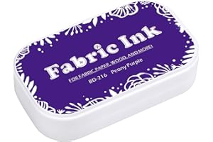 Fstaor Large Purple Ink Pads for Rubber Stamps, 3.7x2.2 inch Stamp Pads Permanent for Fabric Paper Wood