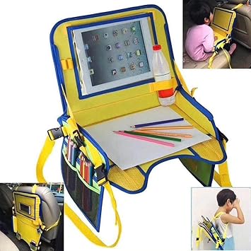 Amazon Co Jp Us Poptrading トラベルトレイ 子供のアクティビティスナックトレイ ポータブルシートクッション 車安全シートホルダーボード 車 旅行 飛行機の乗車に ホーム キッチン