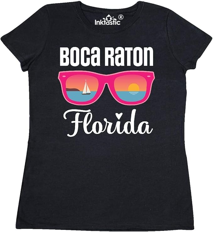 inktastic Boca Raton Florida Vacation Women's TShirt Clothing