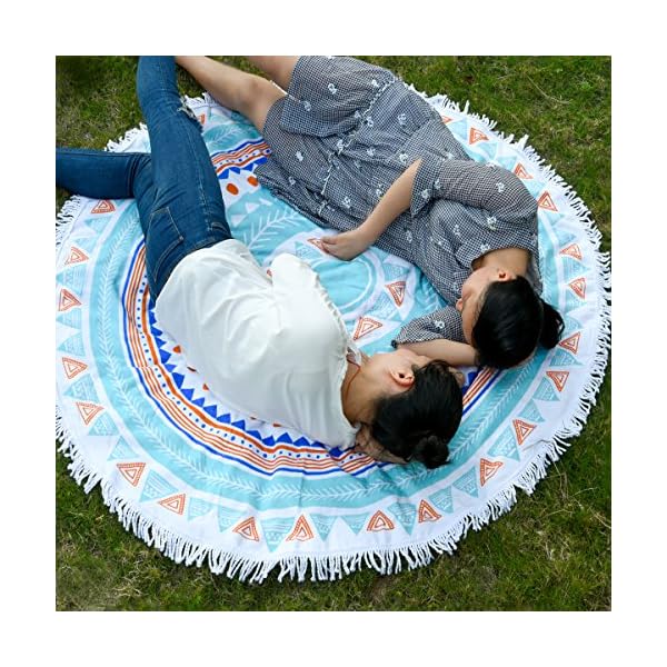 ZUOAO Toalla de Playa Redondo Microfibra Hippie Tapiz de Pared Indian Mandala, Manta Multi-funcional para Yoga/Gimnasio… | DeHippies.com