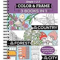 Color & Frame Coloring Book - 3 in 1 - Country, Forest, City