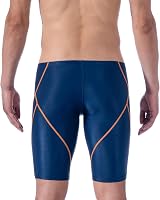 MY KILOMETRE Jammer Swimsuit Mens Solid Long Racing Training Dark Blue view 4