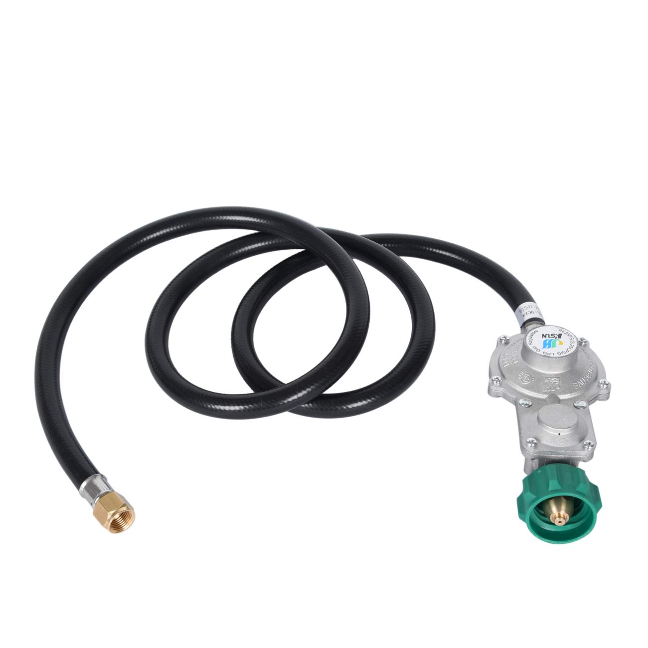 Photo 1 of GasSaf 5FT Two Stage Propane Regulator with Hose for Dual Fuel Generator, RV Appliance,Gas Stove and More