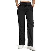 Prettyleaf Petite Women's 26"/28" Inseam Lightweight Dance Studio Pants Ruched Travel Athletic Workout Joggers