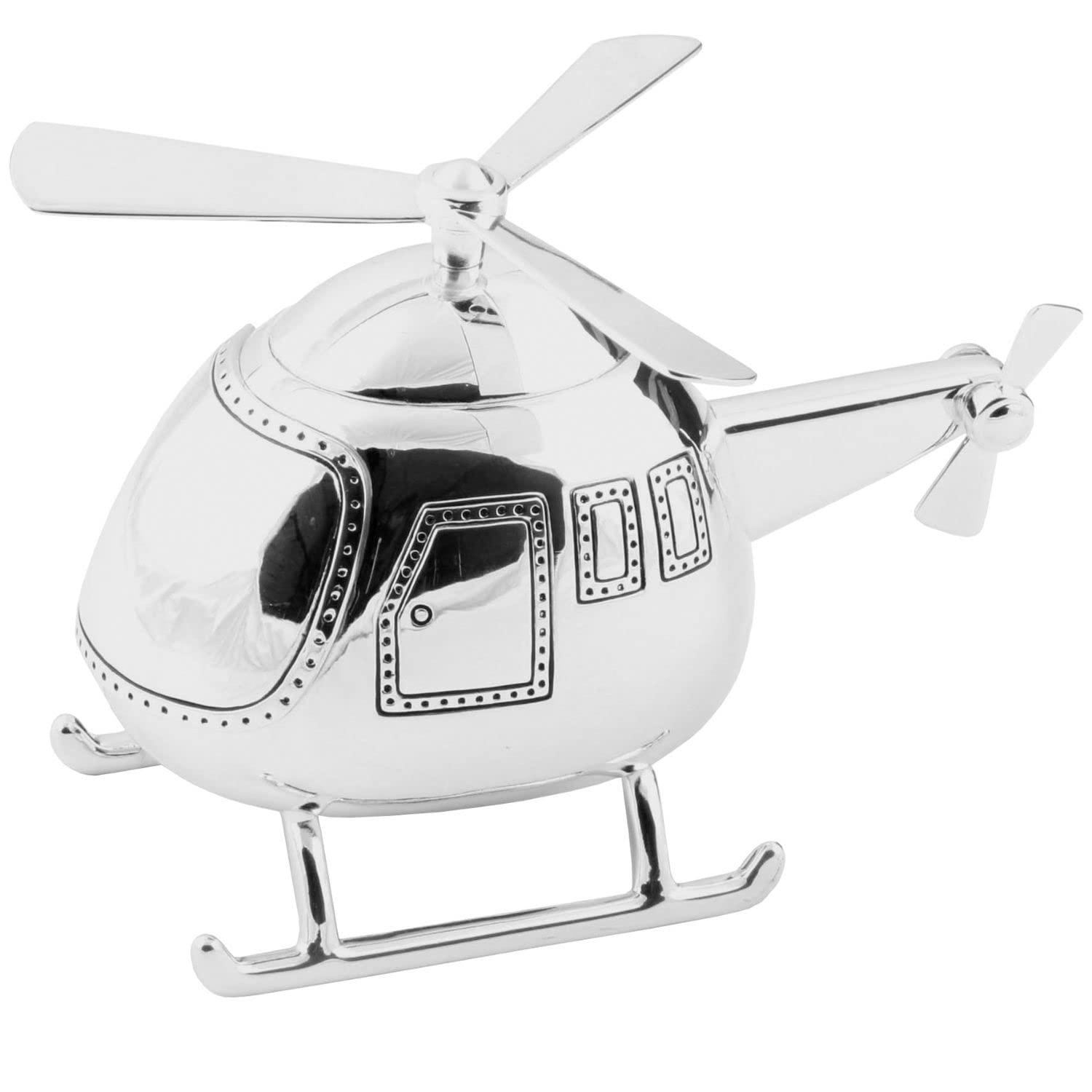 Juliana Bambino Silver Plated Money Box - Helicopter 208L