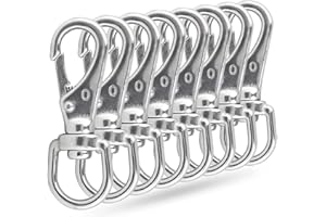 Ekunbuy Swivel Eye Snap Hooks, 304 Stainless Steel Heavy Duty 2.7 Inch 3.5 Inch Spring Hooks for Keychains, Bird Feeders, Pet Chains, Dog leashes