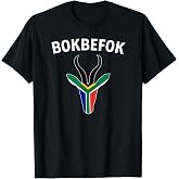 Bokbefok South African Rugby Bokke South Africa Flag Colours T-Shirt