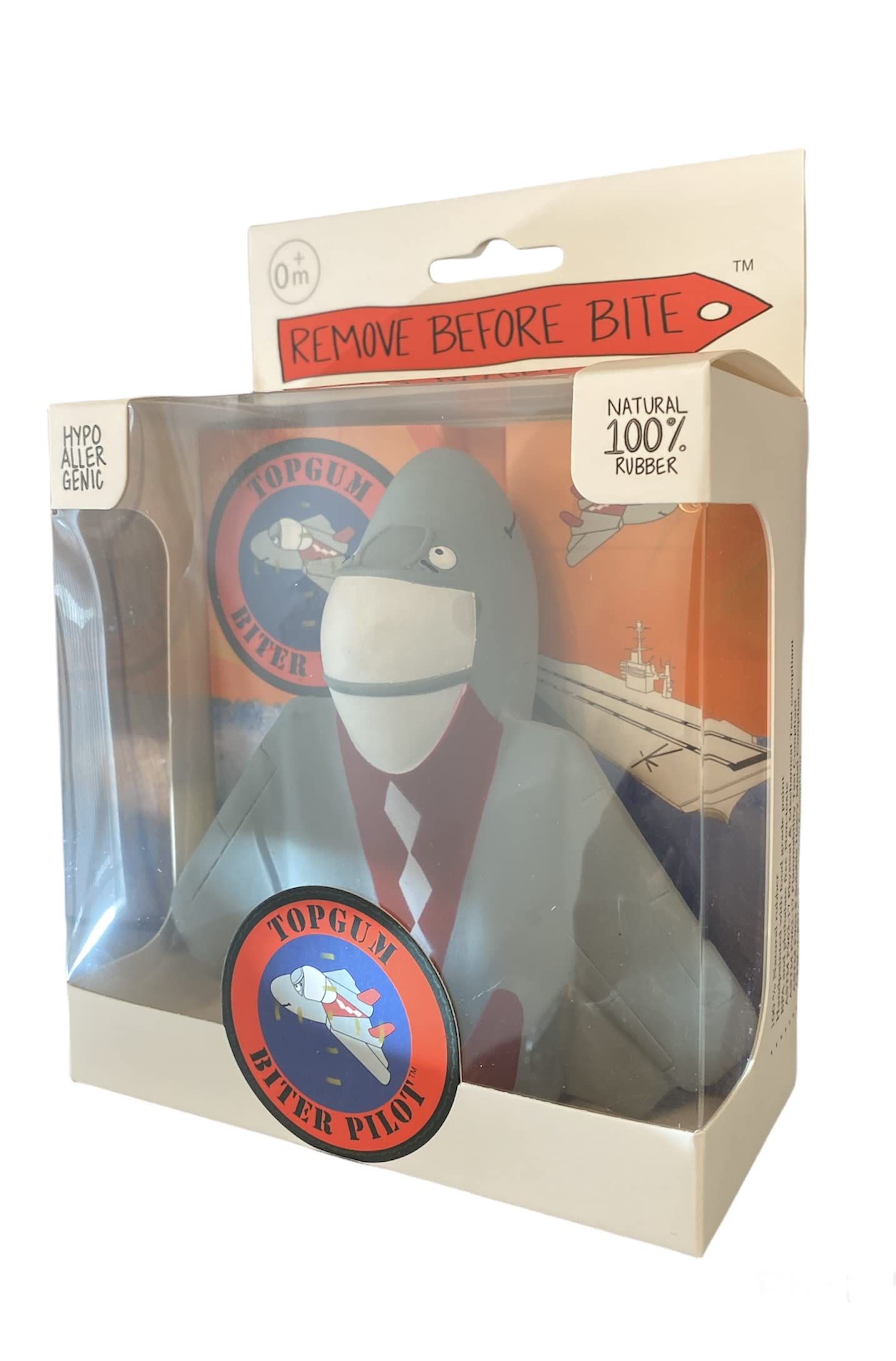 TOPGUM Biter Pilot Airplane Teething Toy 100% Natural Havea Rubber