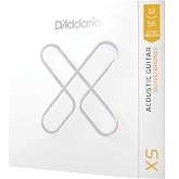 D'Addario XS 80/20 Bronze Coated Acoustic Guitar Strings XSABR1256, 12-56 | XS coated acoustic strings deliver maximum life, smooth feel, tuning stability and bright 80/20 bronze tone.