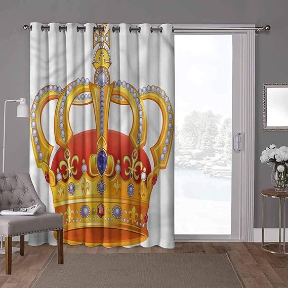 YUAZHOQI Cortina térmica opaca para puerta de patio, King,Majestic