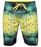 Pelagic Men's Sharkskin Boardshort for Fishing | Psycho Dorado Fish Print