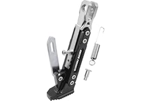 LHRLAOLIU Universal Motorcycle Kickstand Adjustable Foot Side Support Parking Kickstand for Electric Motorbike Parking Foot Side Support Stand (Silver)