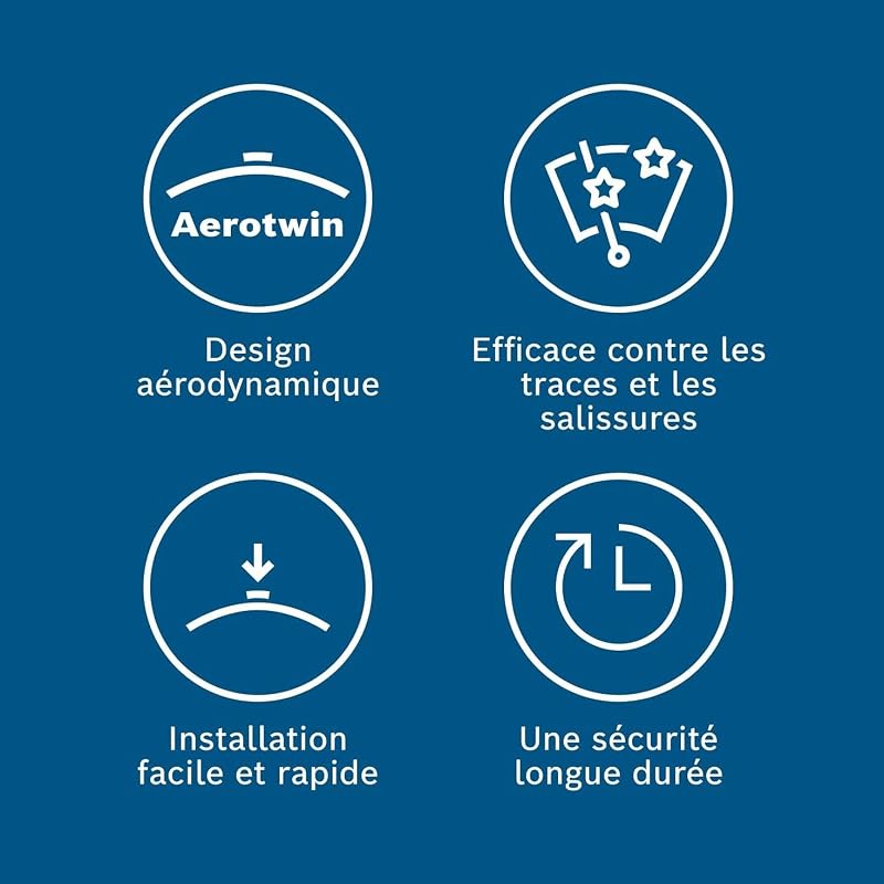 Bosch Aerotwin eA 102 S Jeu de 2 Balais d'essuie-glaces - 650 mm / 475 mm