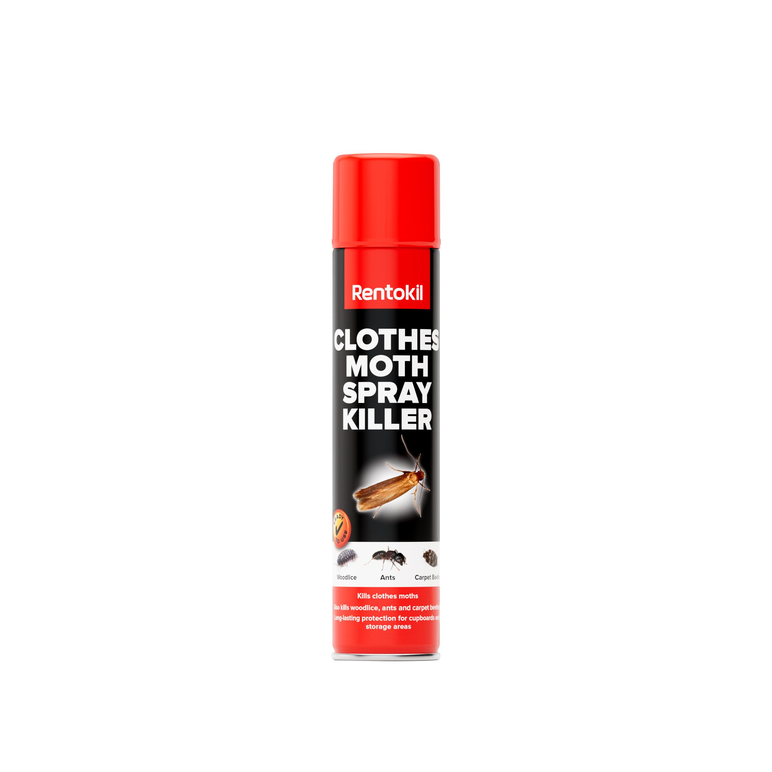 Rentokil PSC100 Clothes Moth Killer Spray, Black,4.8x4.8x23.7 cm