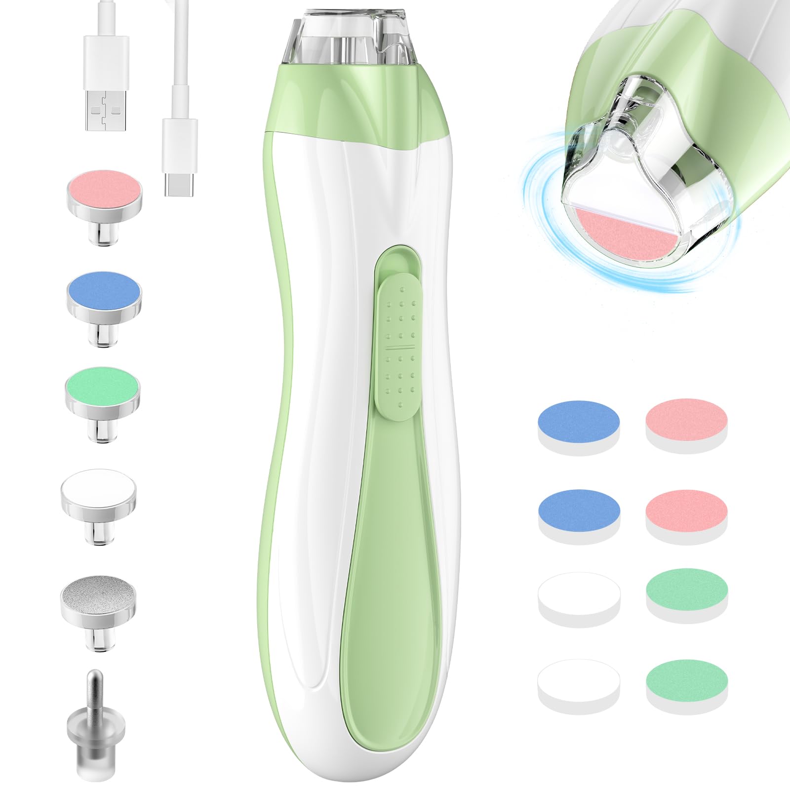 Photo 1 of (missing pieces) Colarlemo Rechargeable Baby Nail Trimmer Electric Baby Nail File, 15-in-1 Baby Nail Clippers with Dust Cover & LED Light