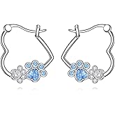 Animal Hoop Earrings for Women 925 Sterling Silver Cute Animal Dangle Earrings Jewelry Gifts