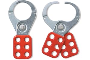 Master Lock Lockout Hasp with Vinyl Coated Handle, 1-1/2" Inside Jaw Diameter