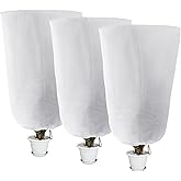 47" X 31.5"Winter Drawstring Plant Covers - 3 Packs Warm Plant Protection Cover Bags, Frost Cloth Blanket Protecting Fruit Tr