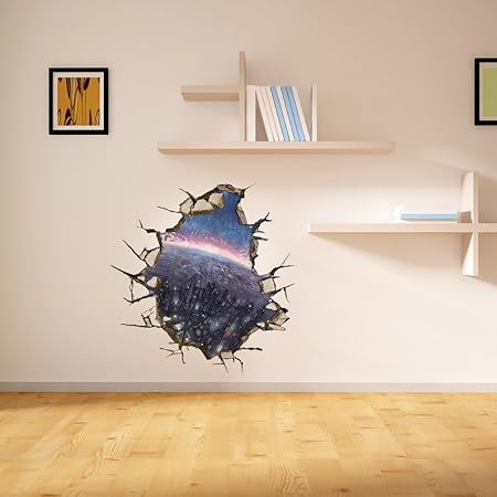 Nd 3d City Lights Wall Stickers Bedroom Living Room Tv