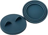 OHMO Universal Pet Can Lids 2-Pack Silicone Covers Dark Blue BPA Free view 3