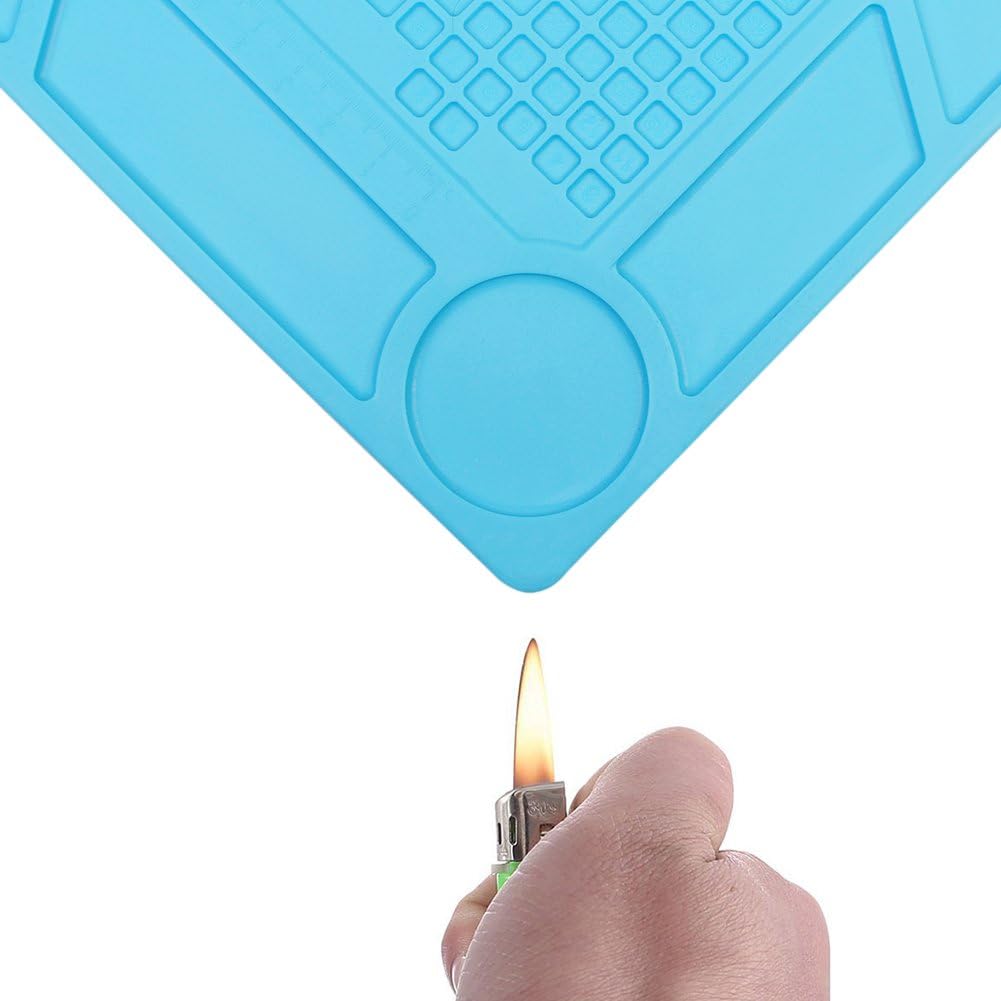 35 * 25CM Anti-Static Heat Resistant Silicone Floor Mat for Soldering Iron Phone and Computer Repair - Image 4