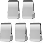BURLIHOME Stainless Steel Chip Clips,2.48" Heavy Duty Clip,5 Pcs + 1 Pcs | Smooth Surface for Marker Labels, Upright Display, Office/Kitchen/School Organization, Strong Grip for Paper/Food Bag/Photos