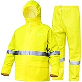 Rain Suits for Men Waterproof Work Heavy Duty Rain Suit Rain coats Rain Gear Jacket and Pants Rainwear