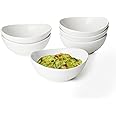 Sweese 4 oz Very Small White Porcelain Bowls - Set of 6 Dipping, Sauce, Salsa & Snack Bowls, Mini Ceramic Bowls for Condiment