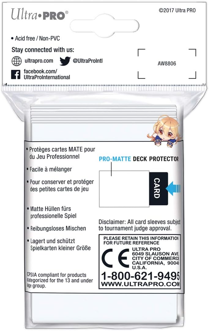 Ultra Pro 330540 Pro Matte Small Sleeve 60 Piece Amazon Co Uk Toys Games