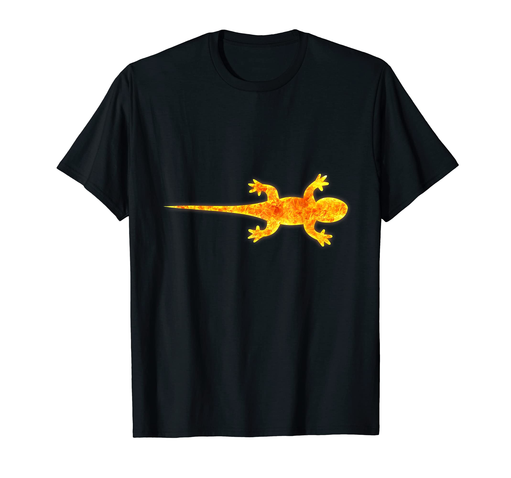 Lizard Gecko Reptile Fire Flames Burning T-Shirt