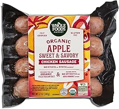 Whole Foods Market, Chicken Sausage Apple Organic Step 3, 12 Ounce