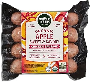 WHOLE FOODS MARKET Organic Apple Chicken Sausage, 12 OZ