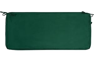 FUNHOME Outdoor Bench Cushion Covers 42" x 18" x 3", No Insert! Patio Cushion Covers for Outdoor Furniture,Water Resistant Patio Bench Loveseat Cushion Covers 1 Pack, Dark Green(Covers ONLY)