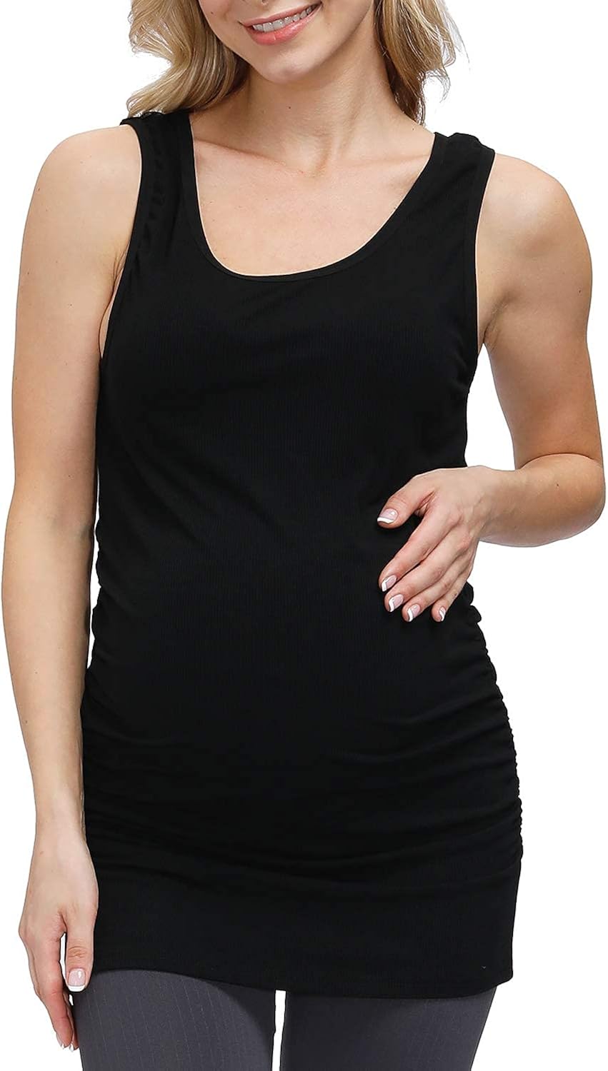 HOFISH Women's Sleeveless Nursing Maternity Tank Top Cami For Easy Breastfeeding Tank Top Tee Shirt Maternity Clothes at  Women’s Clothing store