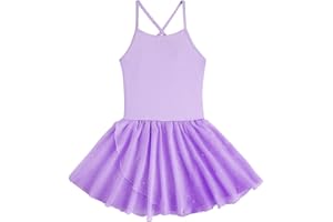 EQSJIU Toddler Ballet Leotard for Girls Camisole Solid Leotards Dance Skirts Kids Ballerina Dress Ballet Clothes 2-10 Years