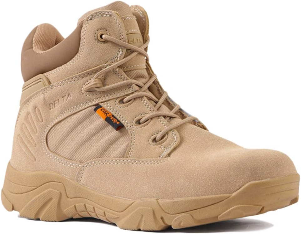 Wygwlg Men's Military Combat Boots Training Shoes Lightweight Waterproof Tactical Jungle Army Shoes Ankle Action Desert Boots