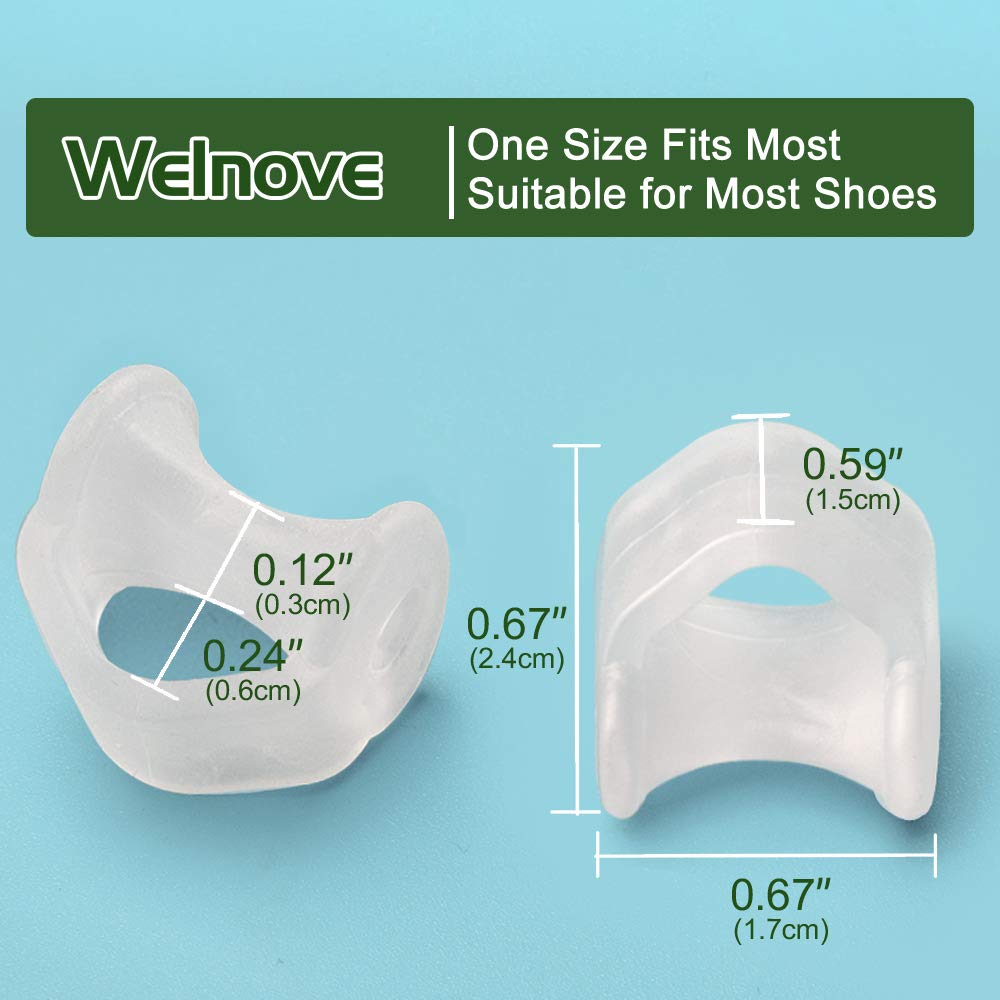 Welnove Gel Toe Separator, Pinky Toe Spacers, Little Toe Cushions - Image 3