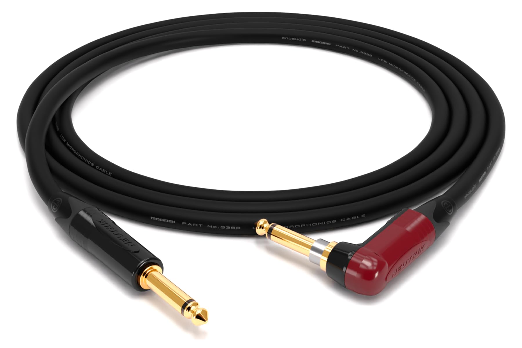 enoaudio Mogami 3368 Guitar Cable | Neutrik Silent Switch TS-L Angle – TS | HiFi - 5.0 m