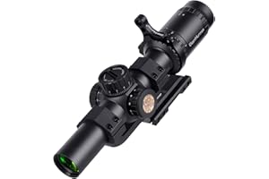 WestHunter Optics HD 1-6x24 IR LPVO Riflescope, 30 mm Red Green Illumination Tactical Precision 1/5 MIL Compact Shooting Scop