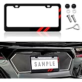 Matte License Plate Frames Aluminum Alloy License Plate Cover Holder fits for All Universal License Plate Covers Accessories for Front and Rear Car Tags