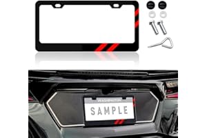 GZSH Matte License Plate Frames Aluminum Alloy License Plate Cover Holder fits for All Dodge Universal License Plate Covers Accessories for Front and Rear Car Tags