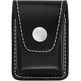 MEIJIAYOU Lighter Case Only Compatible with Zippo,Flip Top Leather Lighter Pouch with Metal Buckle,Anti-Scratch Lighter Pouch with Belt Hole for Man and Woman
