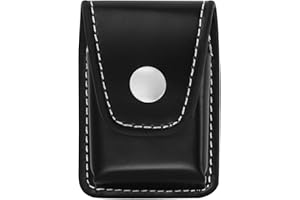 MEIJIAYOU Lighter Case Only Compatible with Zippo,Flip Top Leather Lighter Pouch with Metal Buckle,Anti-Scratch Lighter Pouch with Belt Hole for Man and Woman