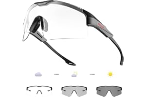 SCVCN Photochromic Cycling Glasses for Men Women UV400 Youth Sports Glasses for Running Baseball Golf