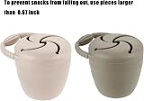 PandaEar 2 Pack Toddler Snack Pots Collapsible Silicone Spill Proof Pot view 5