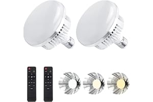 SKYTEX 2Pack 135W Photography Light Bulb Dimmable Tricolor LED Bulbs 2700-6400K Colour Temperatures Softbox Bulb in E27 Socket for Photography Photo Video Studio Lighting