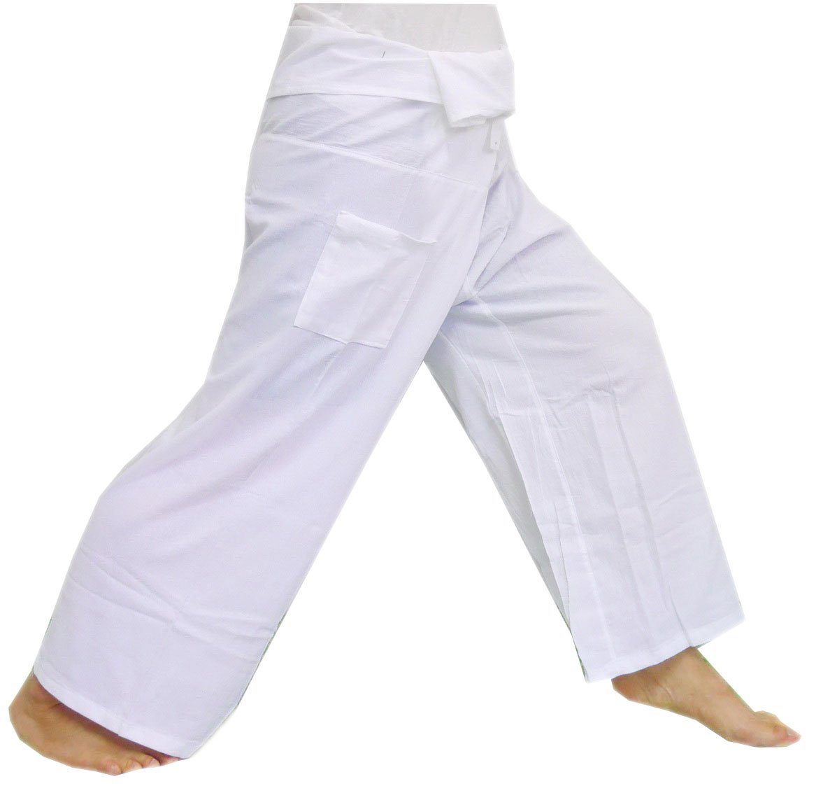 white fisherman pants