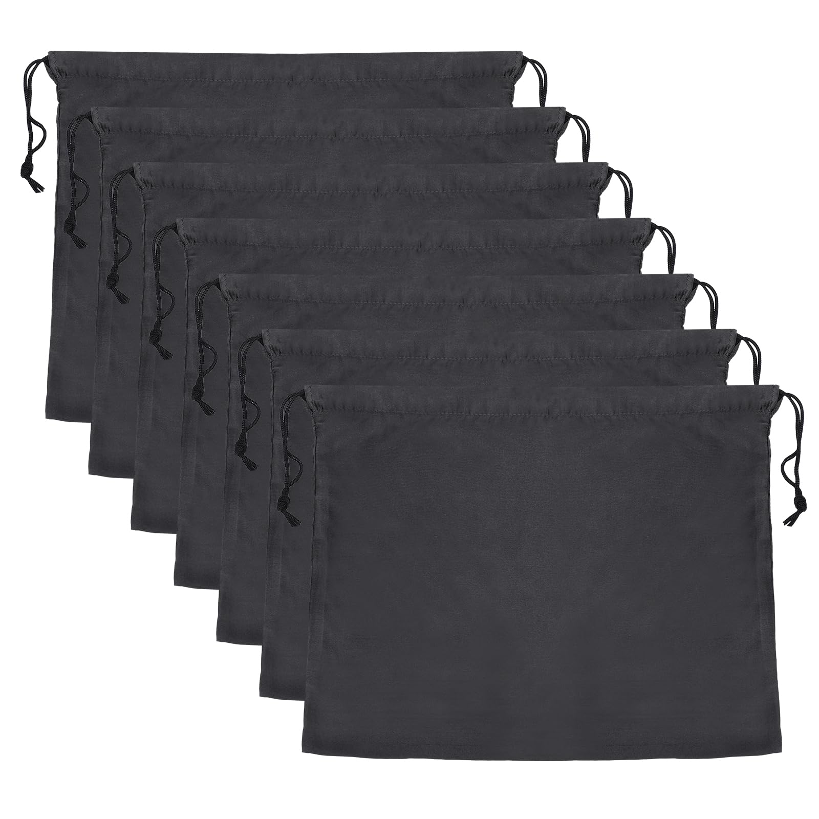 PATIKIL 19.7x15.7 Inch Dust Bags for Handbags, 7 Pcs Purse Storage Bag Cover with Drawstring for Travel Storage Pouch Cloth Shoes, Black
